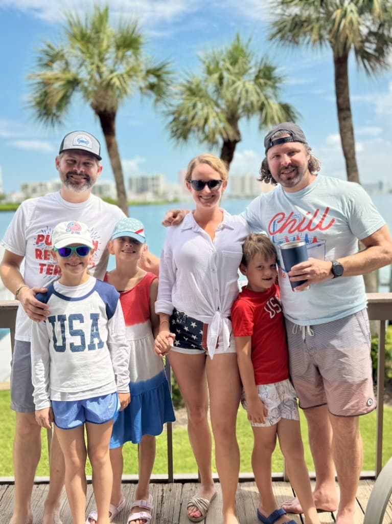 Dr. Beau Swann with family on vacation — the anchor of everything